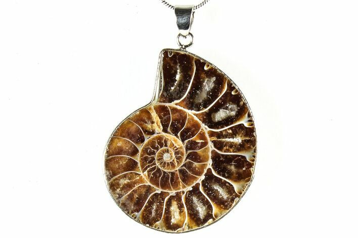 Fossil Ammonite Pendant - Million Years Old #306508